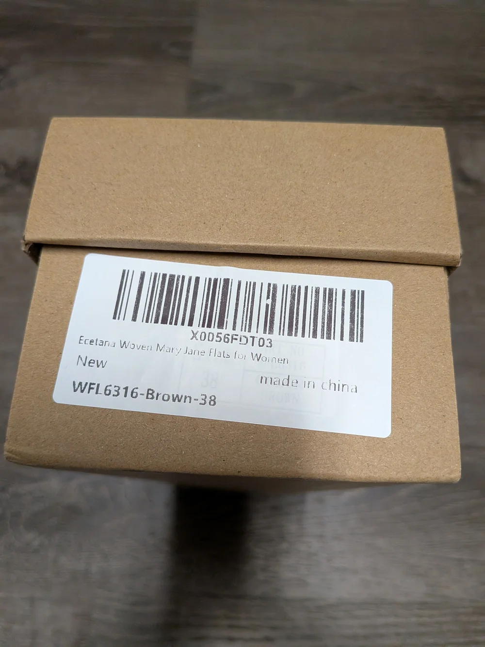 Women's Tan Woven Mary Jane Flats Casual Pointed-Toe Slip-Ons Size 7. NEW IN BOX